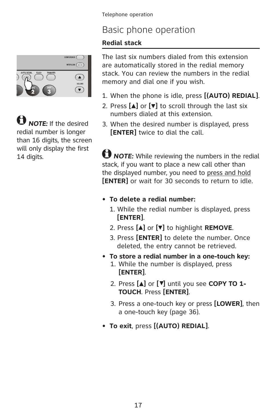 Basic phone operation | AT&T 1040 User Manual | Page 23 / 74