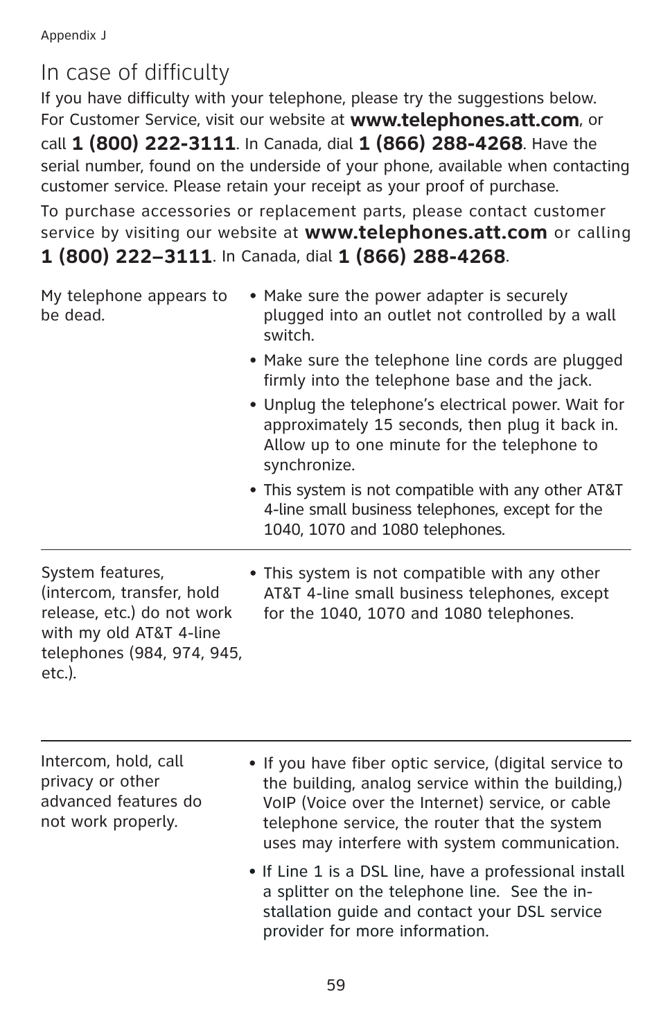 AT&T 1040 User Manual | Page 65 / 74