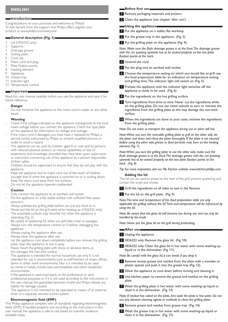 Philips Daily Collection Gril de table User Manual | Page 2 / 8