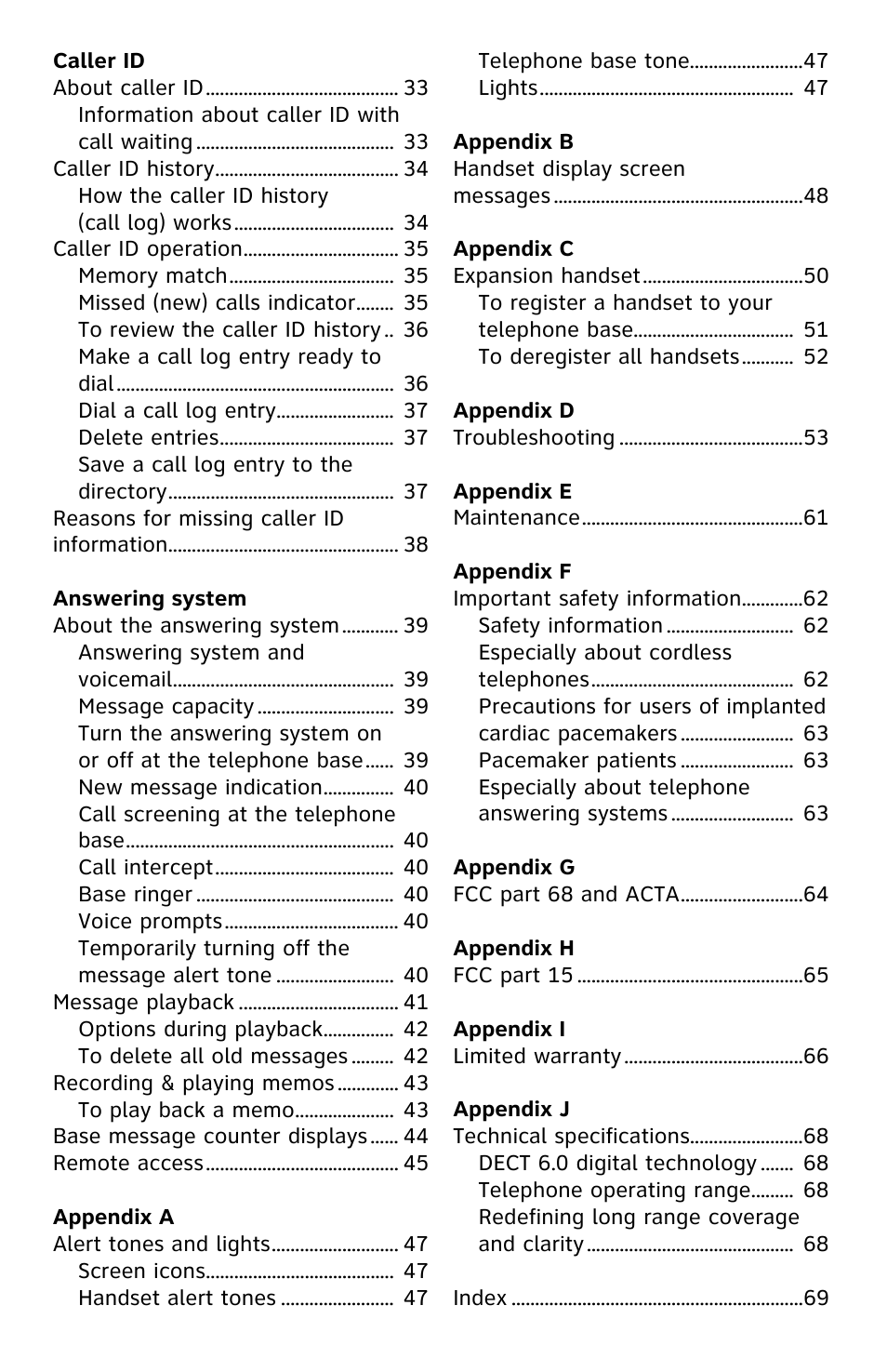 AT&T CL82659 User Manual | Page 5 / 77