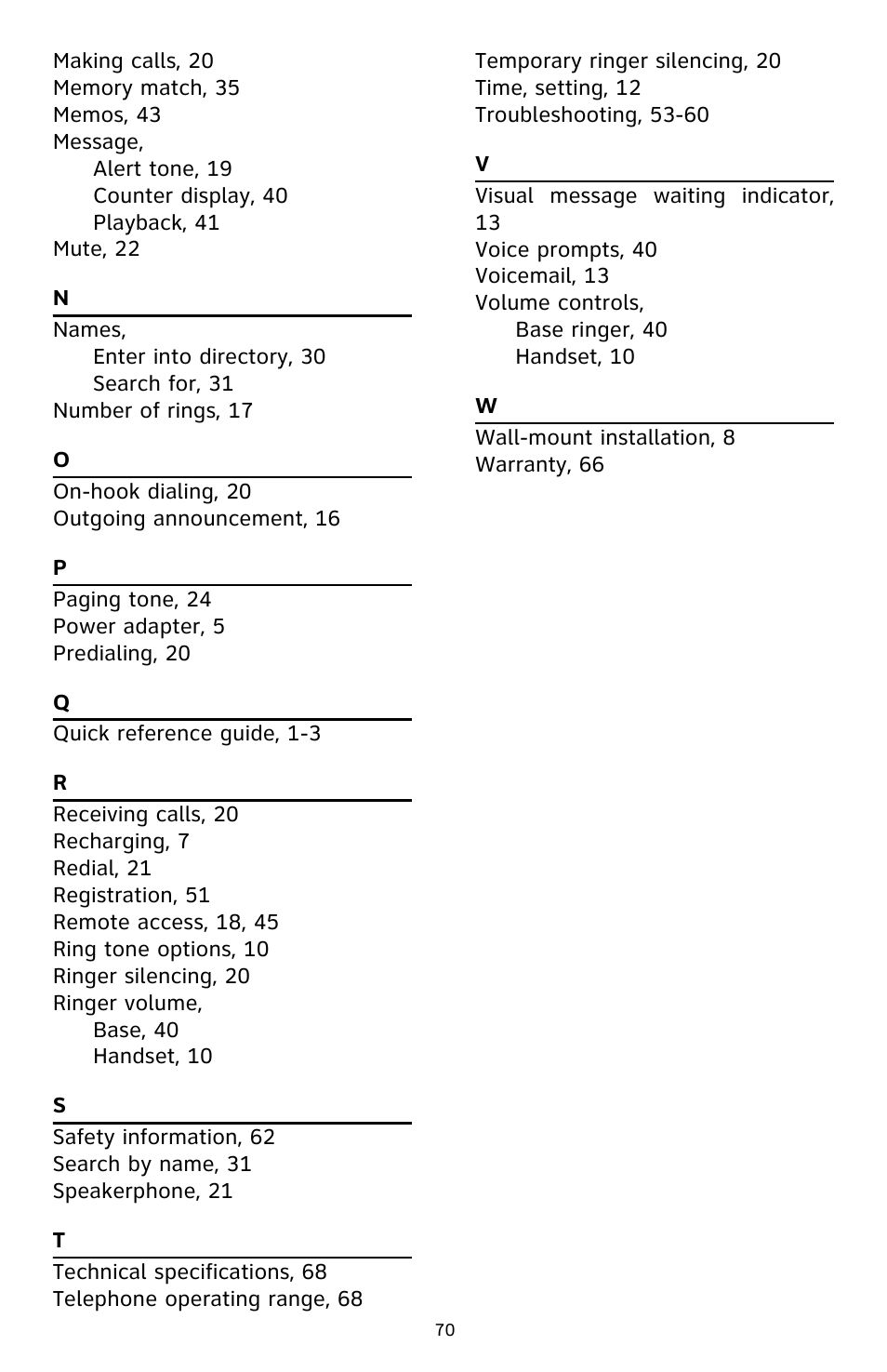 AT&T CL82659 User Manual | Page 75 / 77