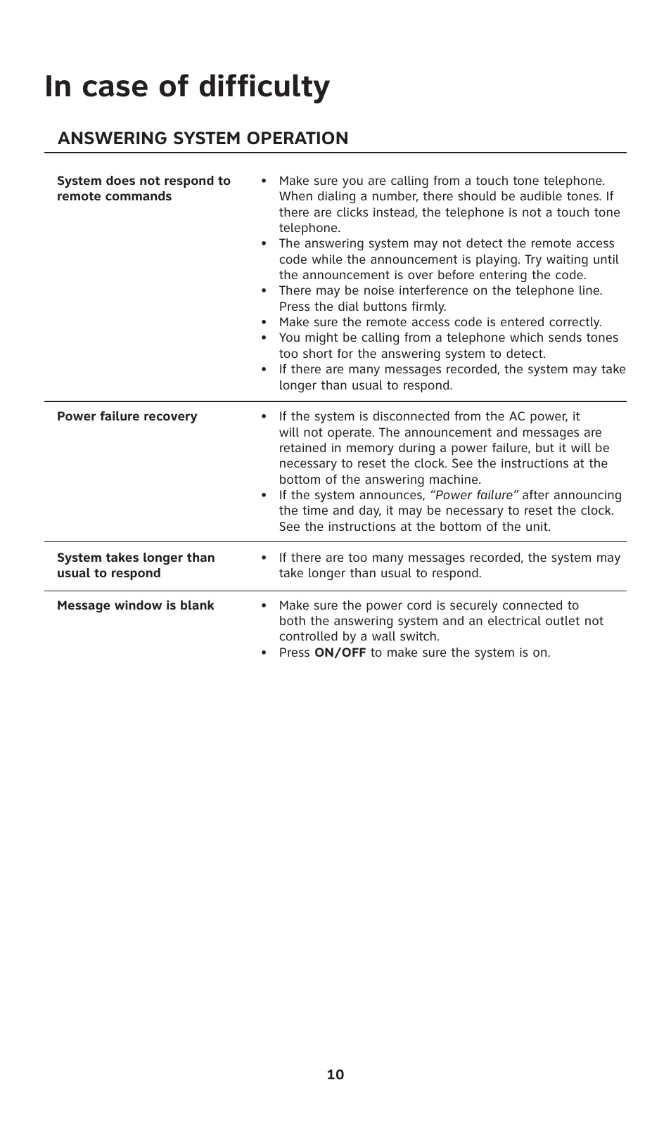 Answering system operation | AT&T 1739 User Manual | Page 11 / 12
