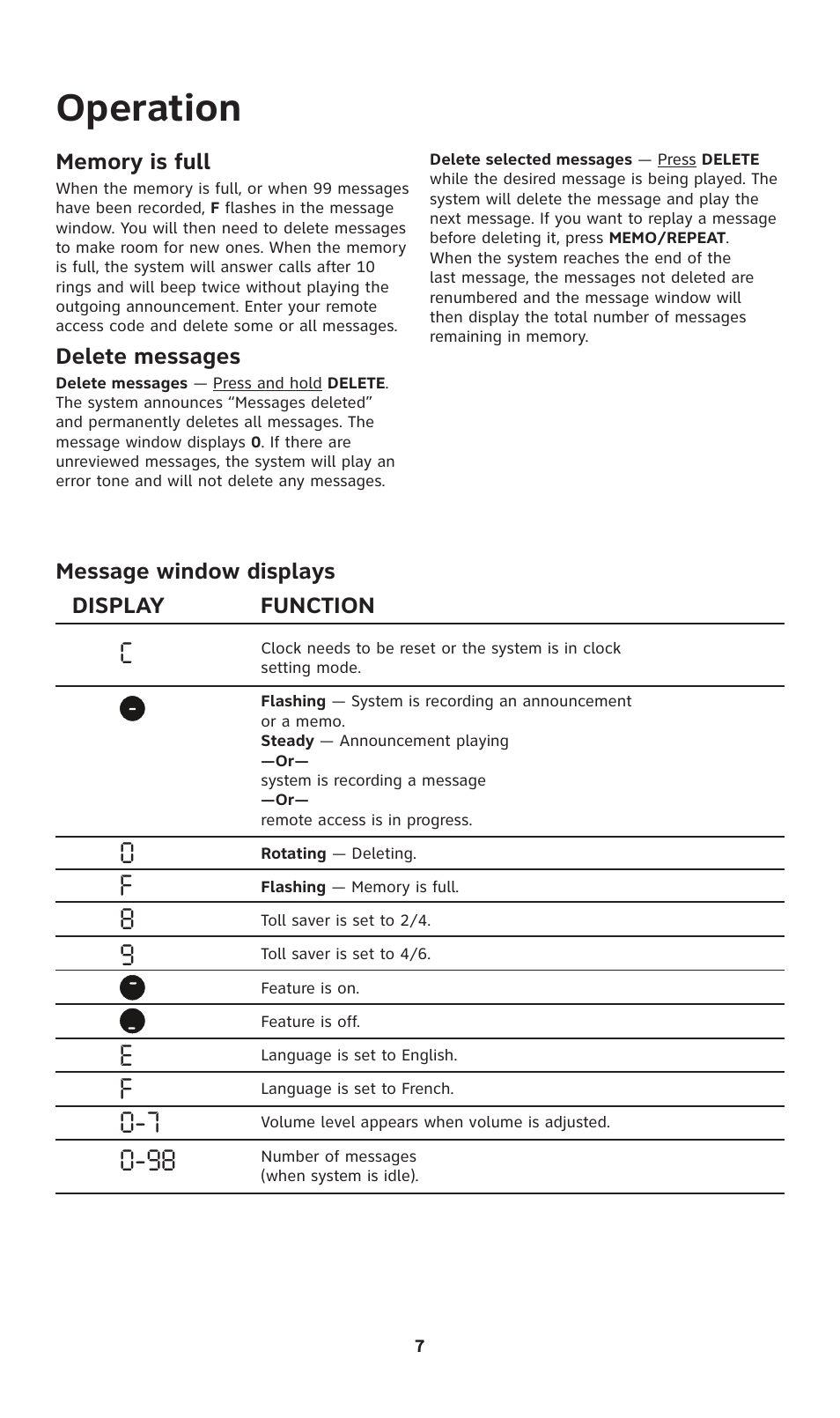 Operation | AT&T 1739 User Manual | Page 8 / 12