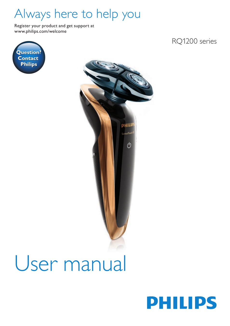 Philips SHAVER Series 9000 SensoTouch Rasoir électrique 100 % étanche User Manual | 320 pages
