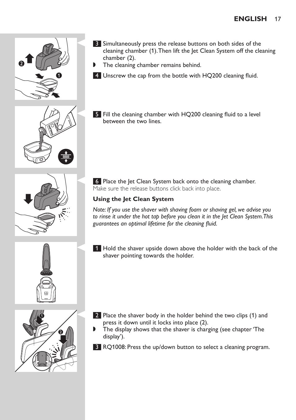 Philips SHAVER Series 9000 SensoTouch Rasoir électrique 100 % étanche User Manual | Page 17 / 320