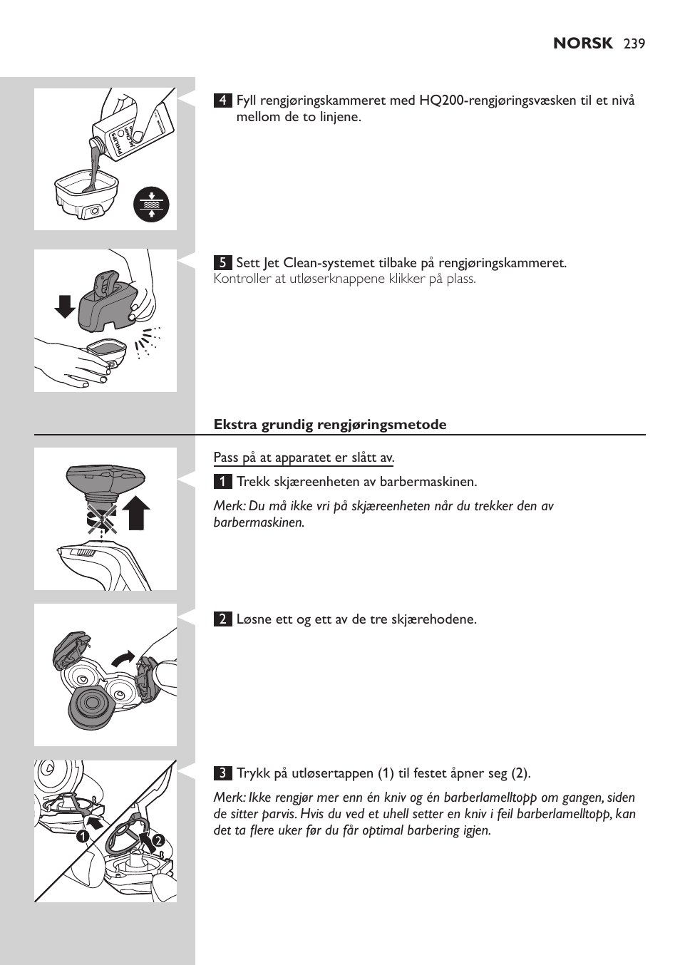 Philips SHAVER Series 9000 SensoTouch Rasoir électrique 100 % étanche User Manual | Page 239 / 320