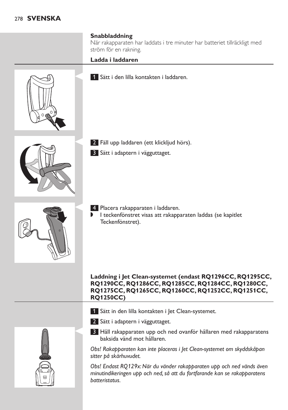 Philips SHAVER Series 9000 SensoTouch Rasoir électrique 100 % étanche User Manual | Page 278 / 320