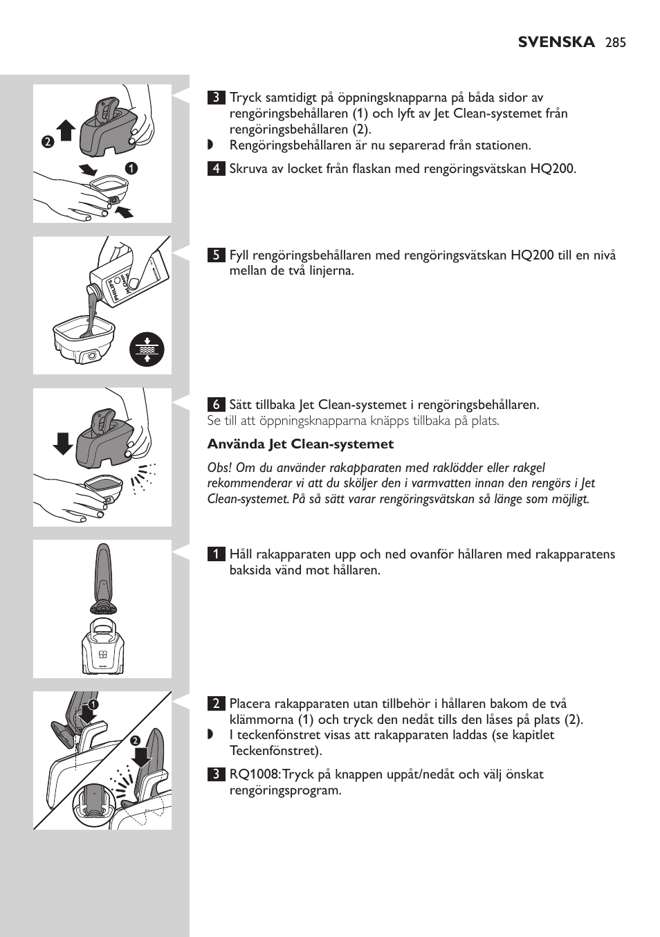 Philips SHAVER Series 9000 SensoTouch Rasoir électrique 100 % étanche User Manual | Page 285 / 320