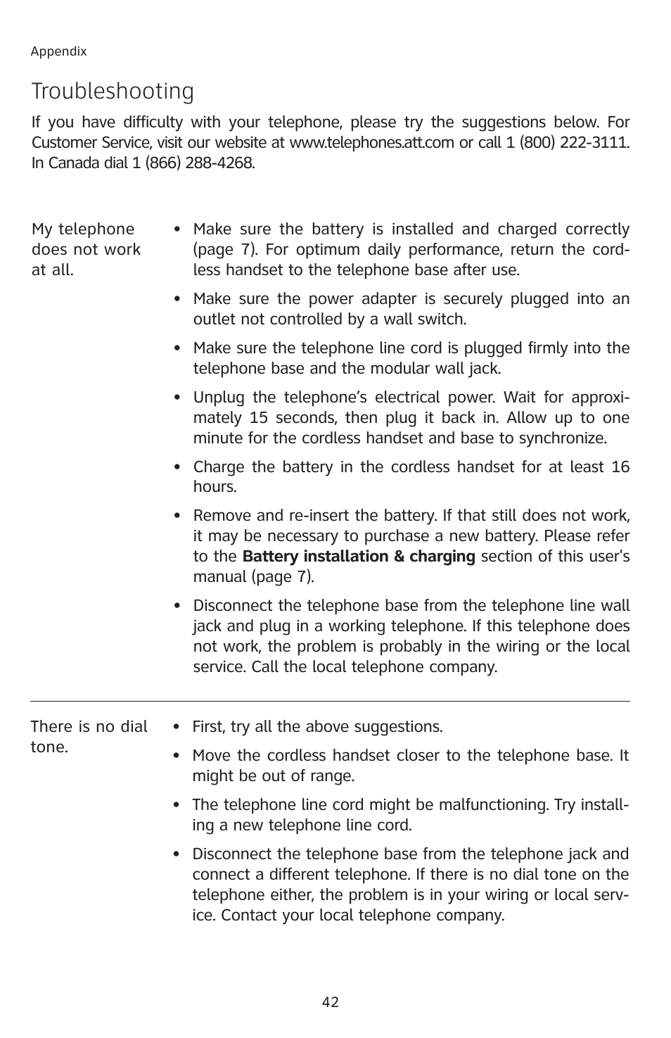 Troubleshooting | AT&T E2811 User Manual | Page 45 / 65
