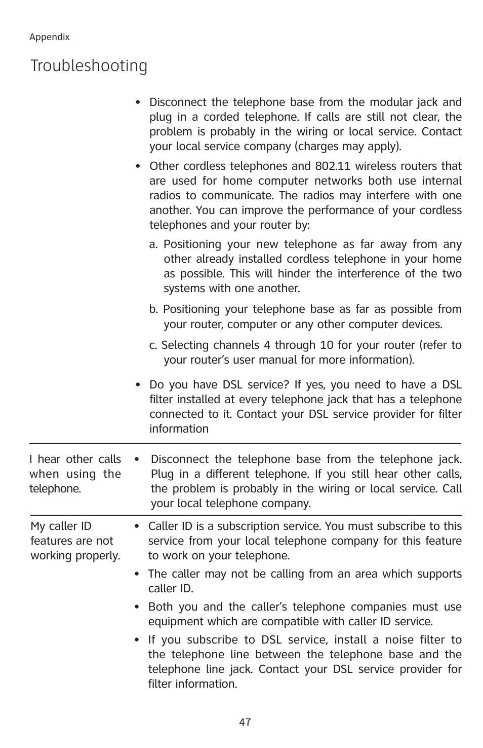 Troubleshooting | AT&T E2811 User Manual | Page 50 / 65