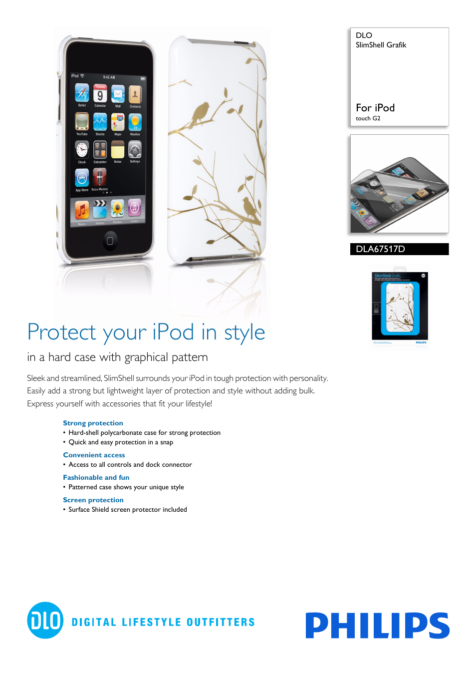 Philips DLO Coque fine Grafik User Manual | 2 pages