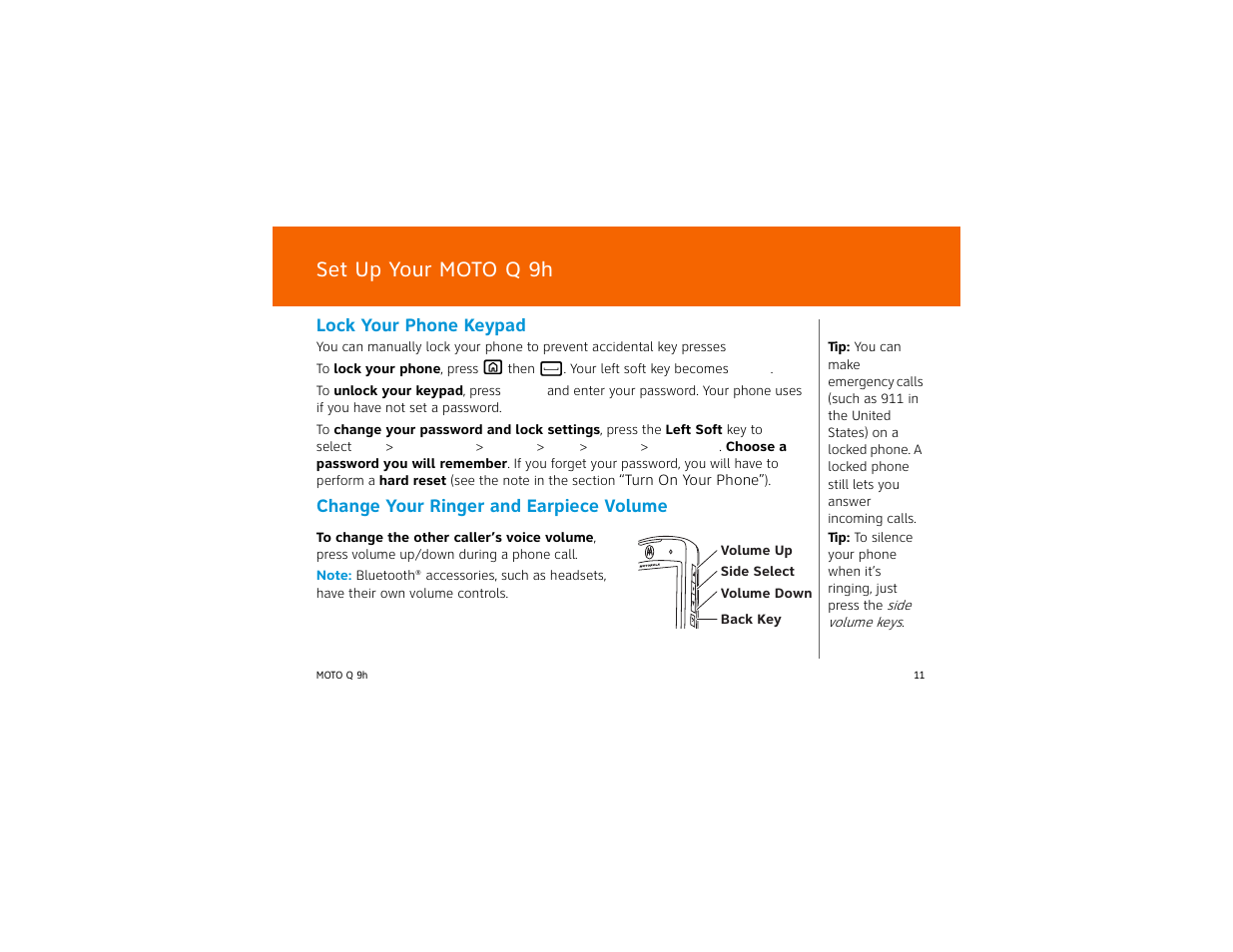 Set up your moto q 9h | AT&T MOTO Q Q 9H User Manual | Page 11 / 43