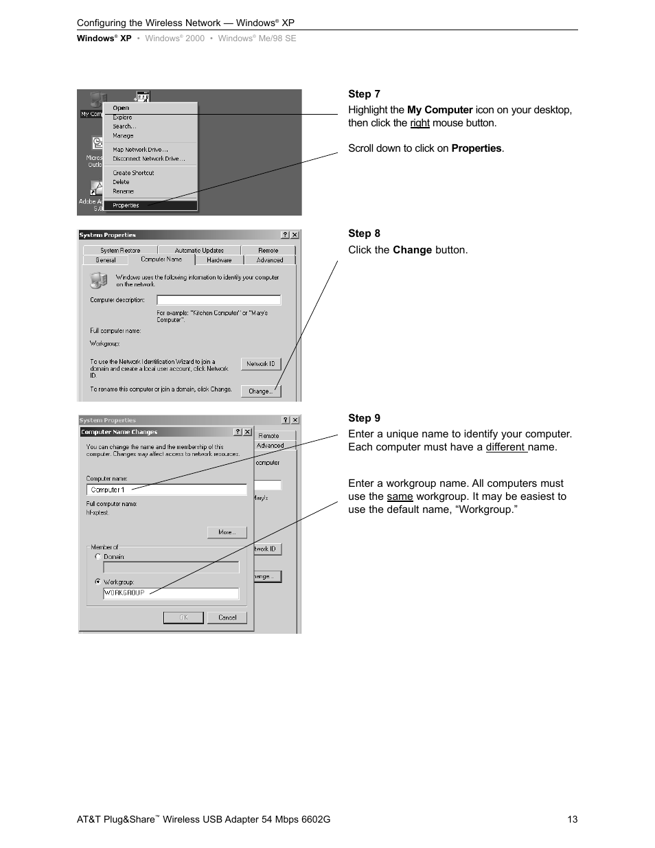 AT&T PLUG&SHARE 6602G User Manual | Page 13 / 38