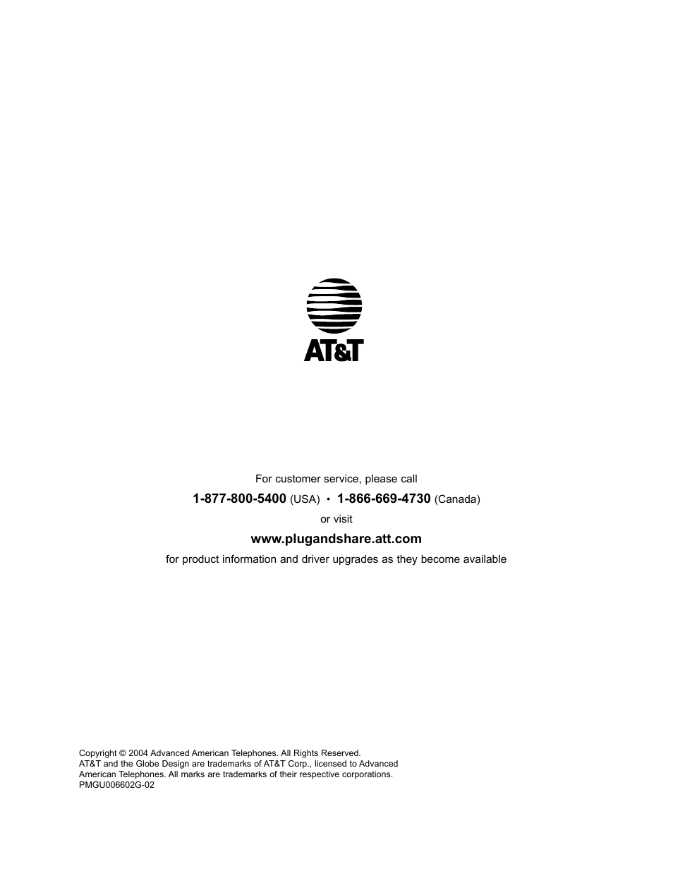 AT&T PLUG&SHARE 6602G User Manual | Page 38 / 38