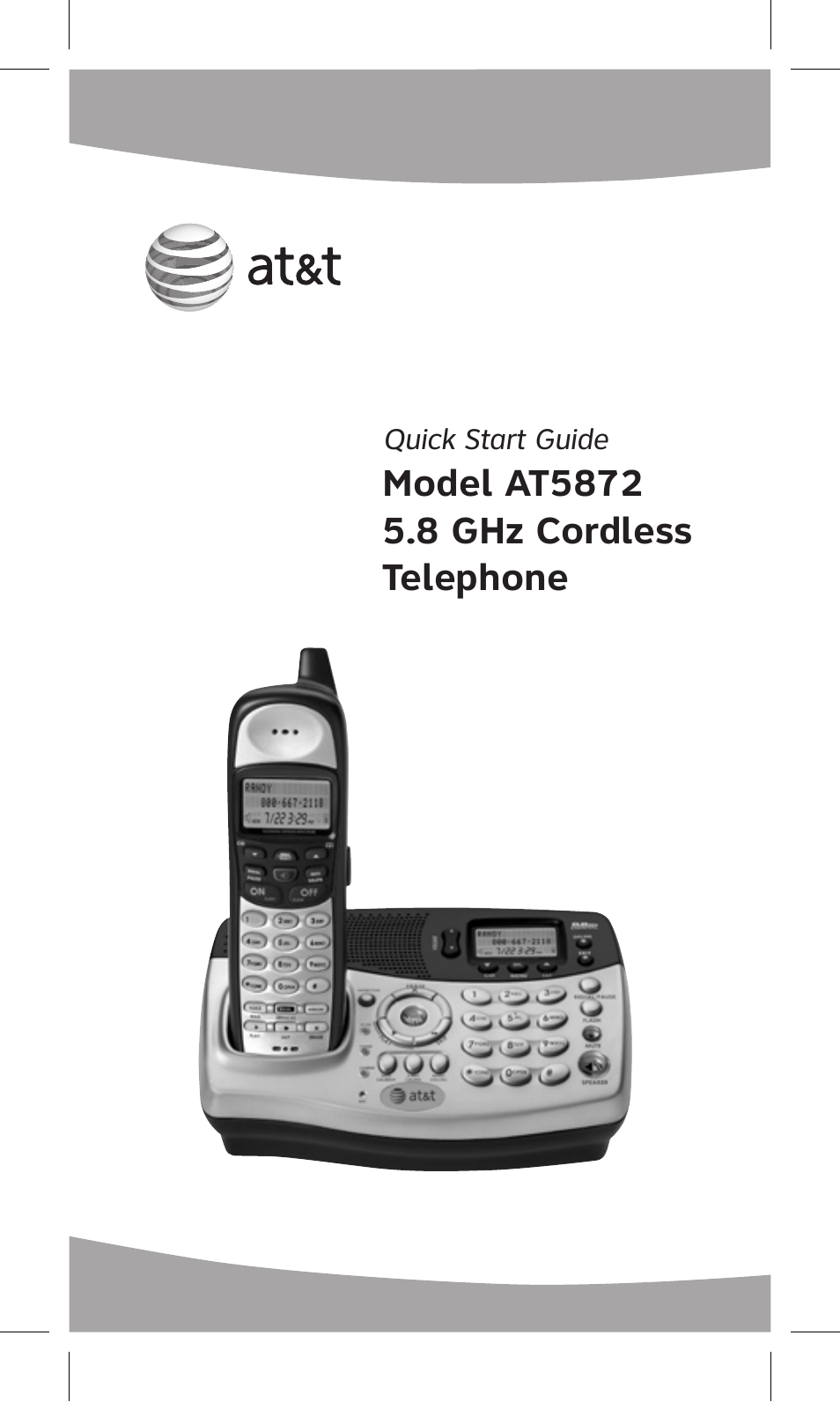 AT&T AT5872 User Manual | 6 pages