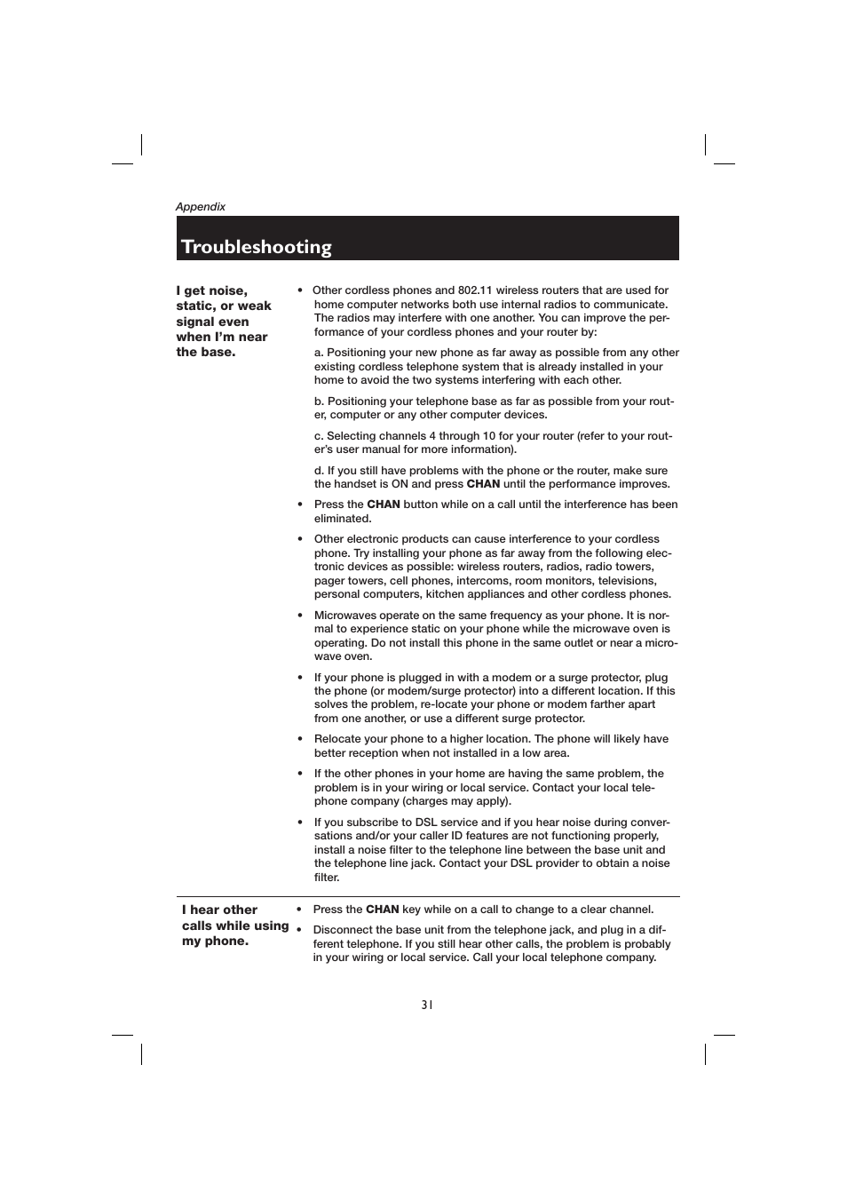 Troubleshooting | AT&T E2116 User Manual | Page 35 / 48