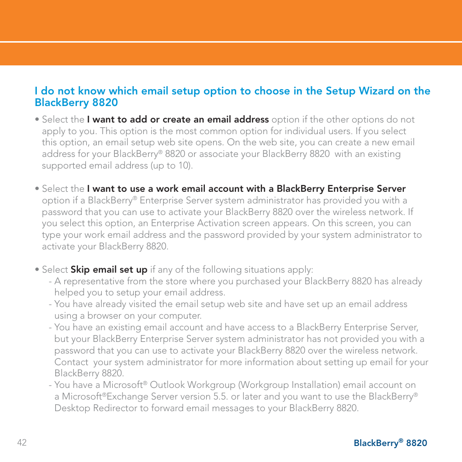 AT&T BLACKBERRY 8820 User Manual | Page 42 / 58