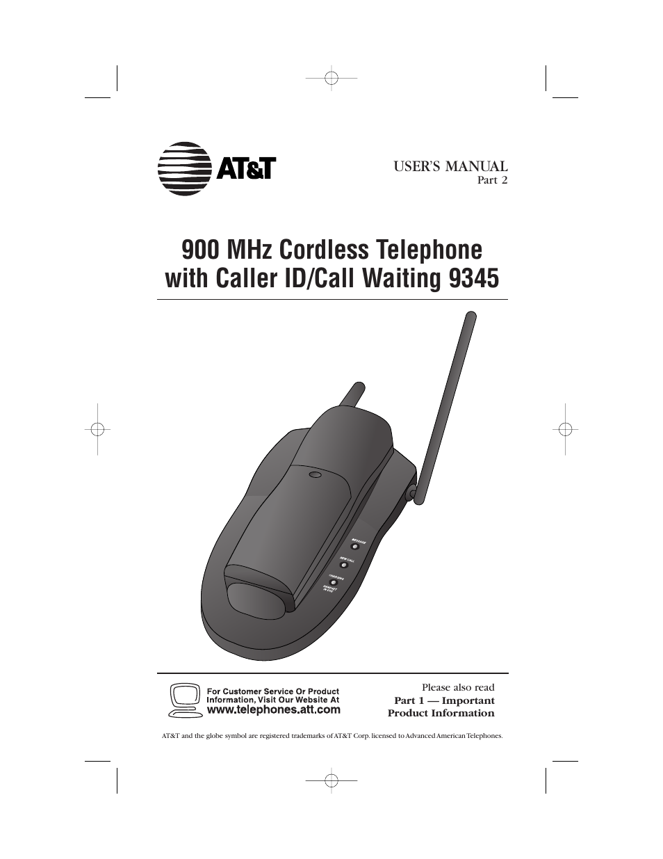 AT&T 9345 User Manual | 23 pages