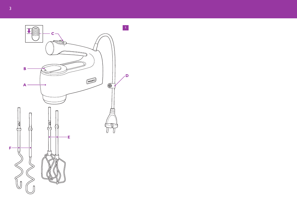 Philips Robust Collection Batteur User Manual | Page 3 / 24