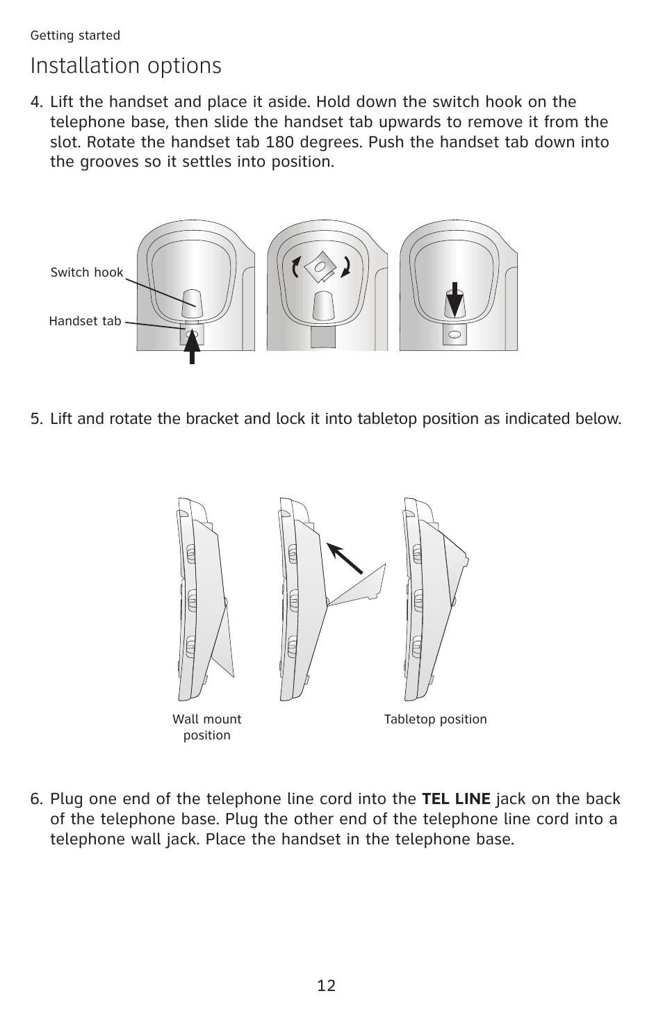 Installation options | AT&T CL4939 User Manual | Page 18 / 77