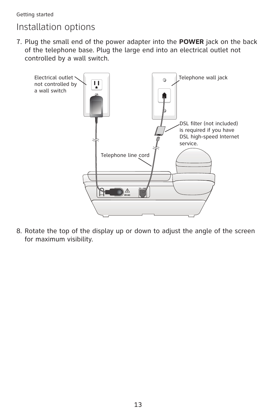 Installation options | AT&T CL4939 User Manual | Page 19 / 77