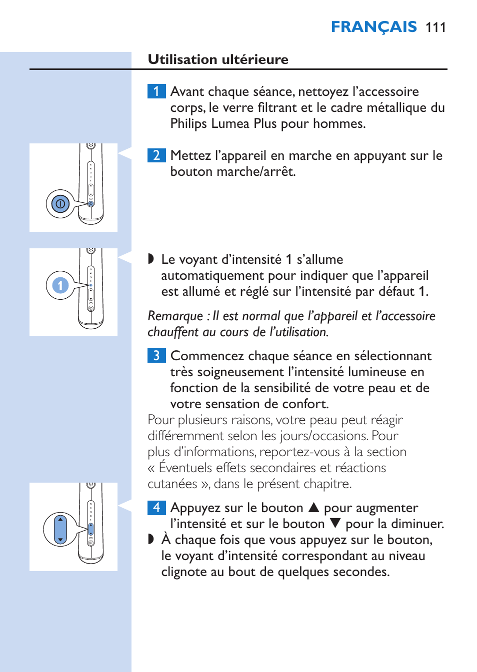 Philips Lumea Épilateur à lumière intense pulsée User Manual | Page 111 / 134