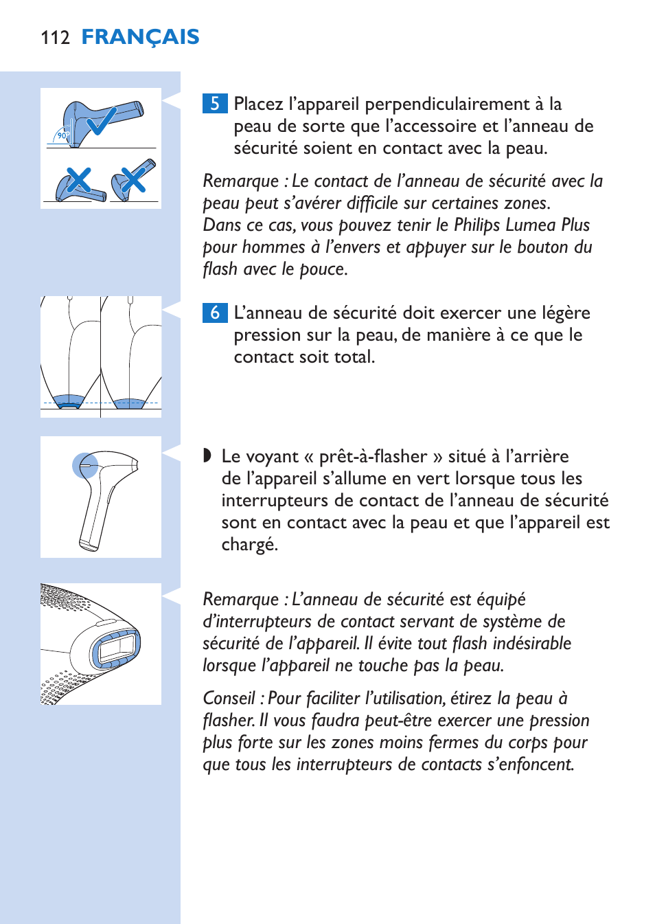 Philips Lumea Épilateur à lumière intense pulsée User Manual | Page 112 / 134