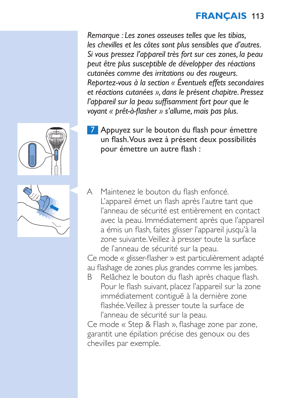 Philips Lumea Épilateur à lumière intense pulsée User Manual | Page 113 / 134