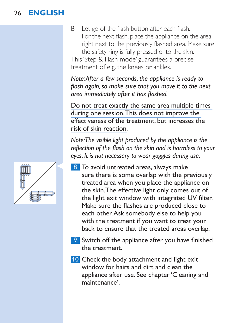Philips Lumea Épilateur à lumière intense pulsée User Manual | Page 26 / 134