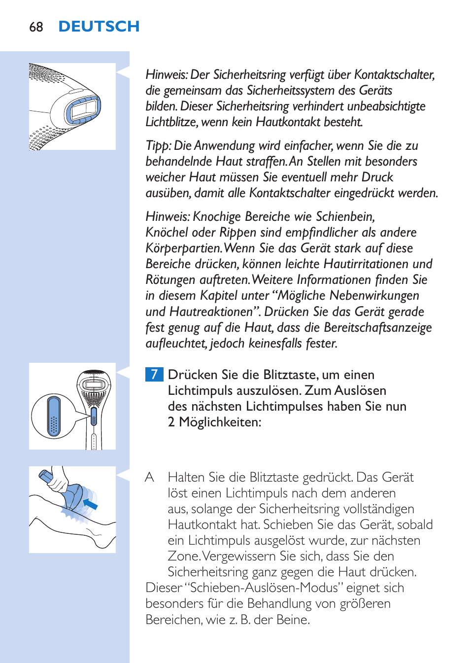 Philips Lumea Épilateur à lumière intense pulsée User Manual | Page 68 / 134