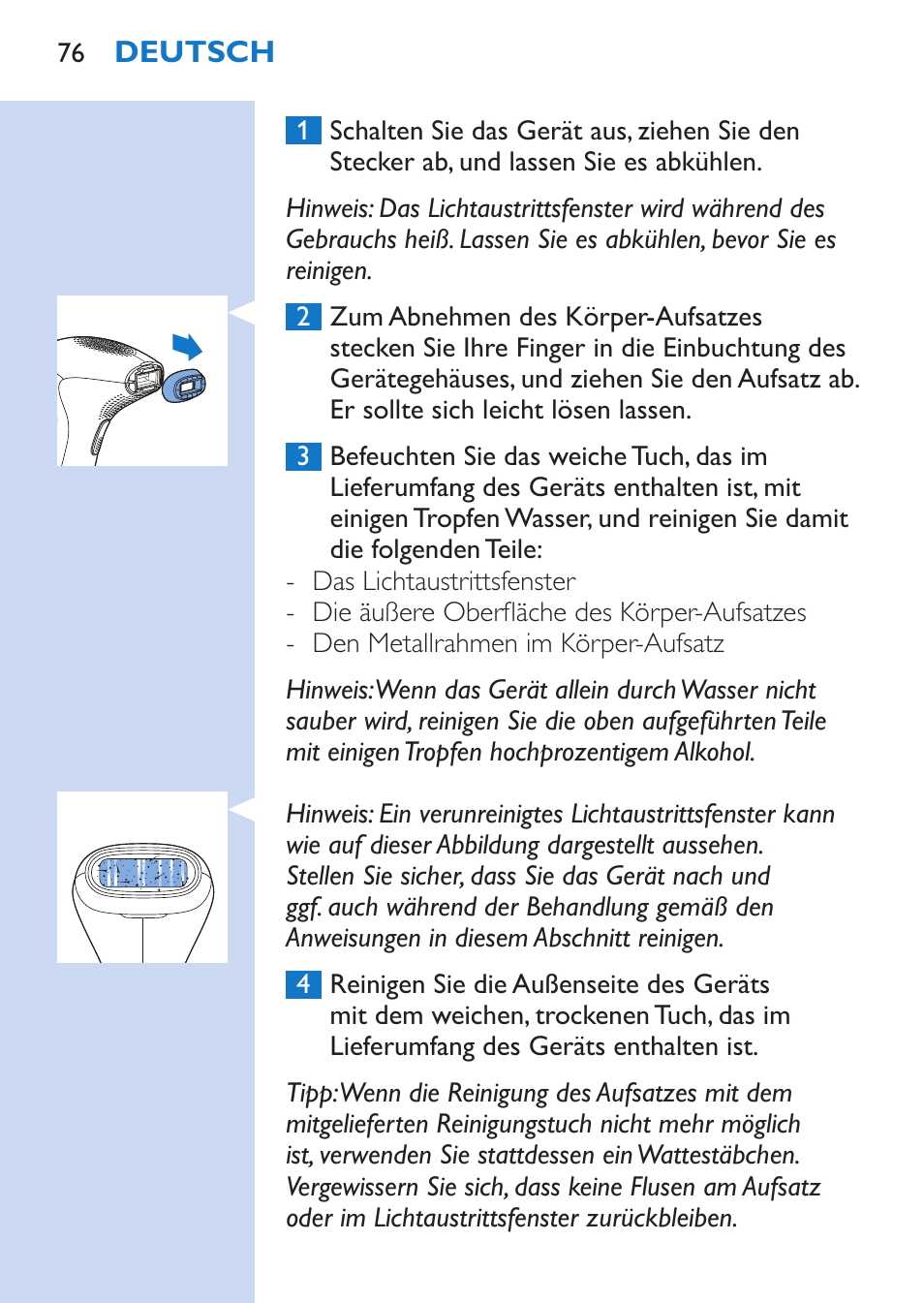 Philips Lumea Épilateur à lumière intense pulsée User Manual | Page 76 / 134