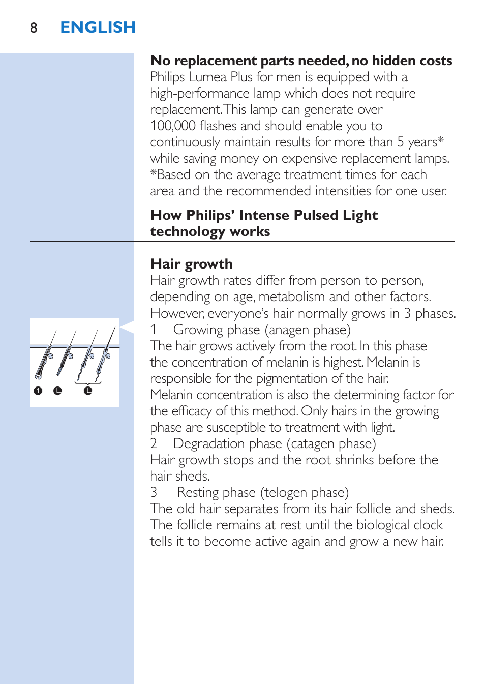 Philips Lumea Épilateur à lumière intense pulsée User Manual | Page 8 / 134