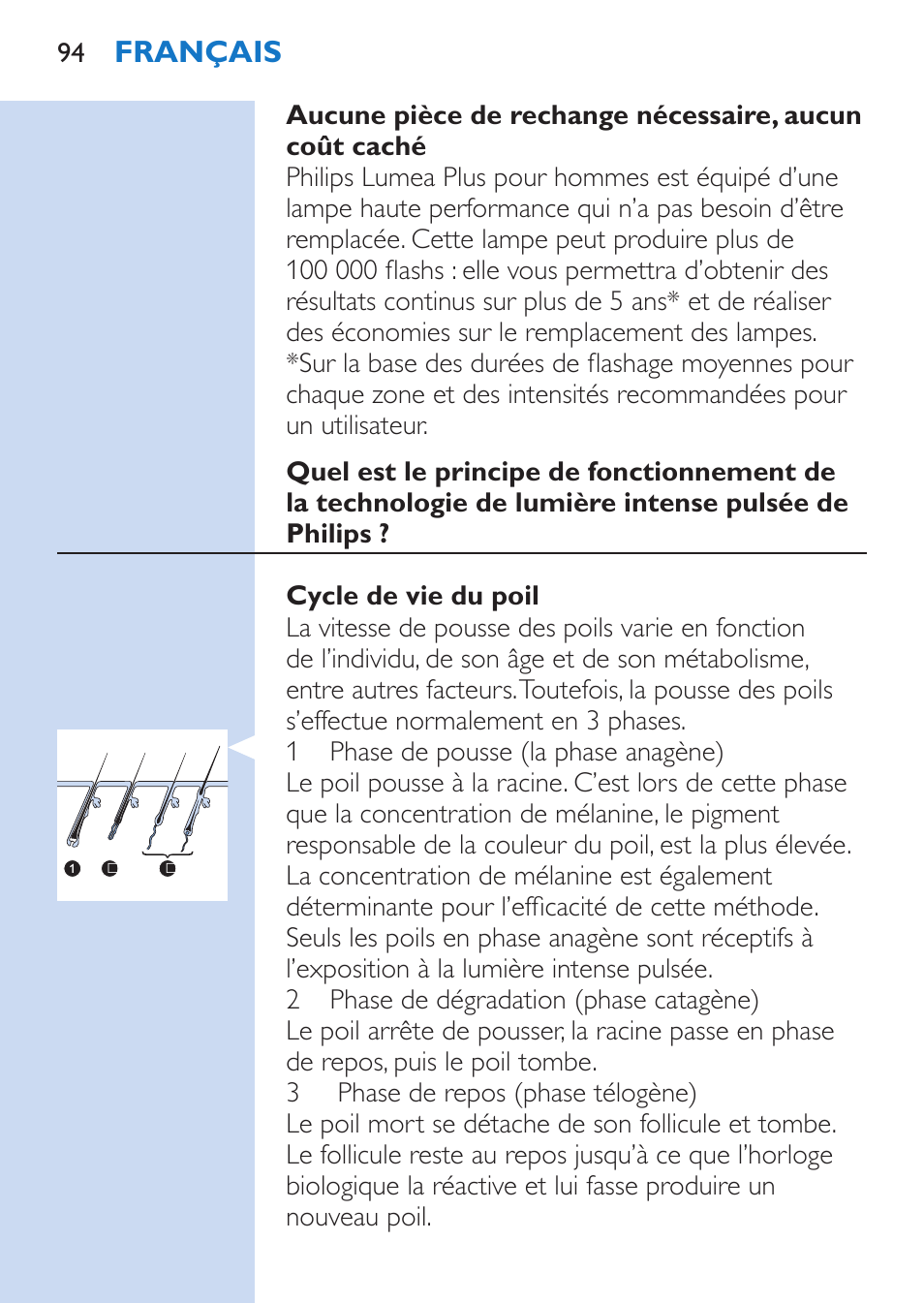 Philips Lumea Épilateur à lumière intense pulsée User Manual | Page 94 / 134