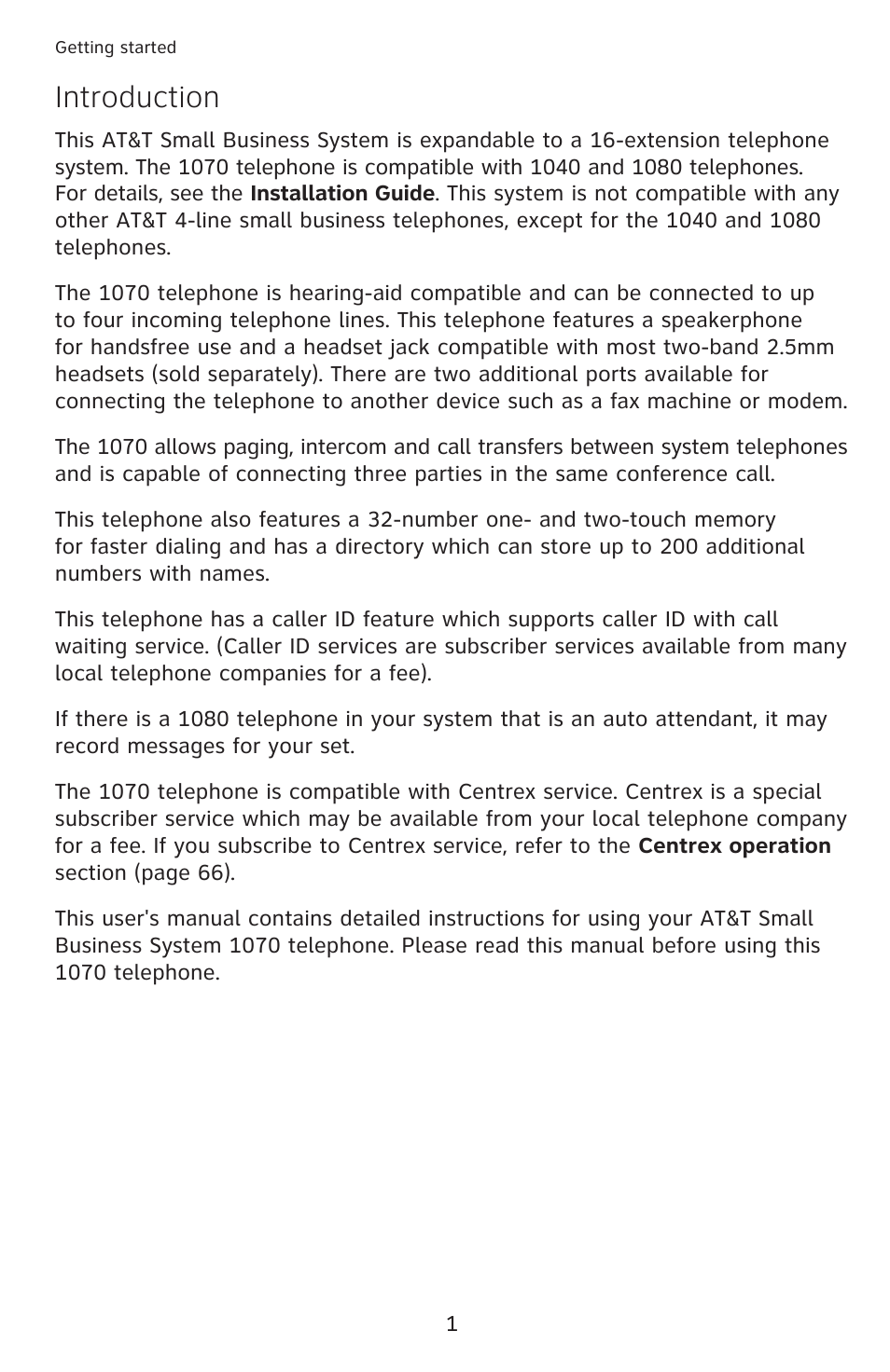 Introduction | AT&T 1070 speakerphone User Manual | Page 7 / 15
