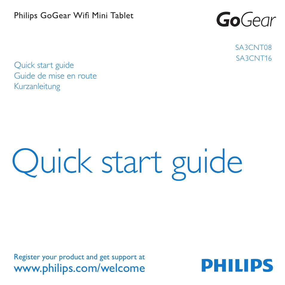 Philips GoGEAR Mini tablette sous Android™ User Manual | 11 pages