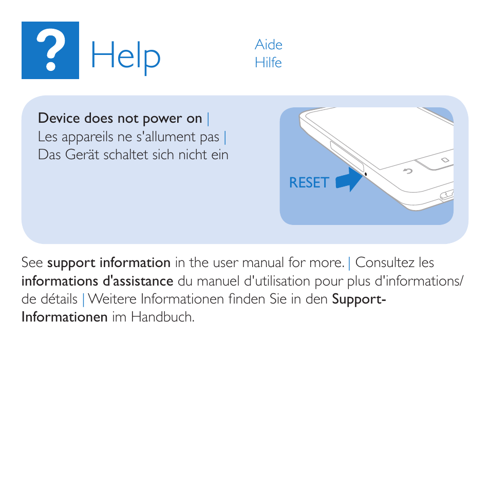 Help | Philips GoGEAR Mini tablette sous Android™ User Manual | Page 10 / 11