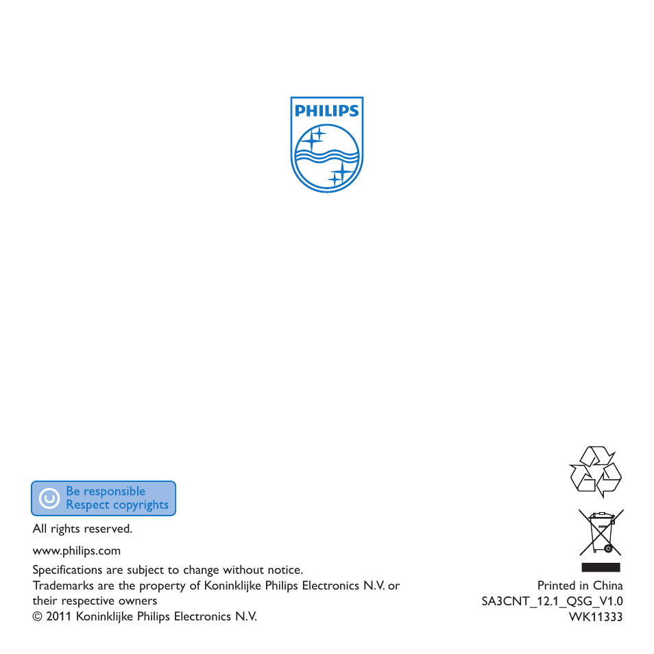 Philips GoGEAR Mini tablette sous Android™ User Manual | Page 11 / 11