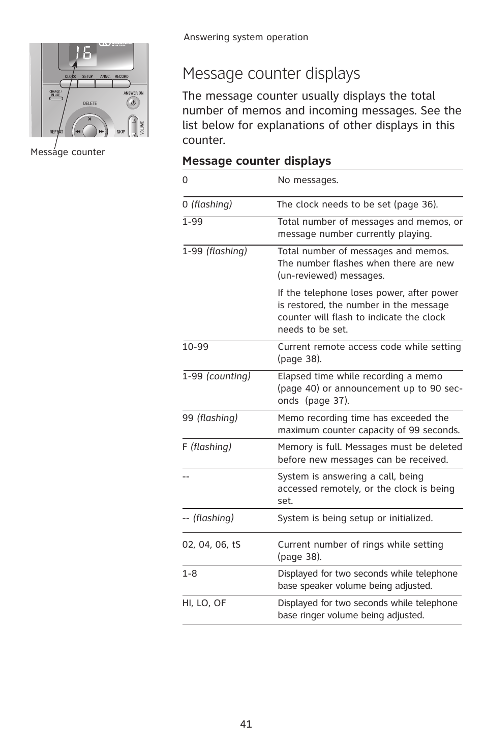 Message counter displays | AT&T E2912 User Manual | Page 44 / 71