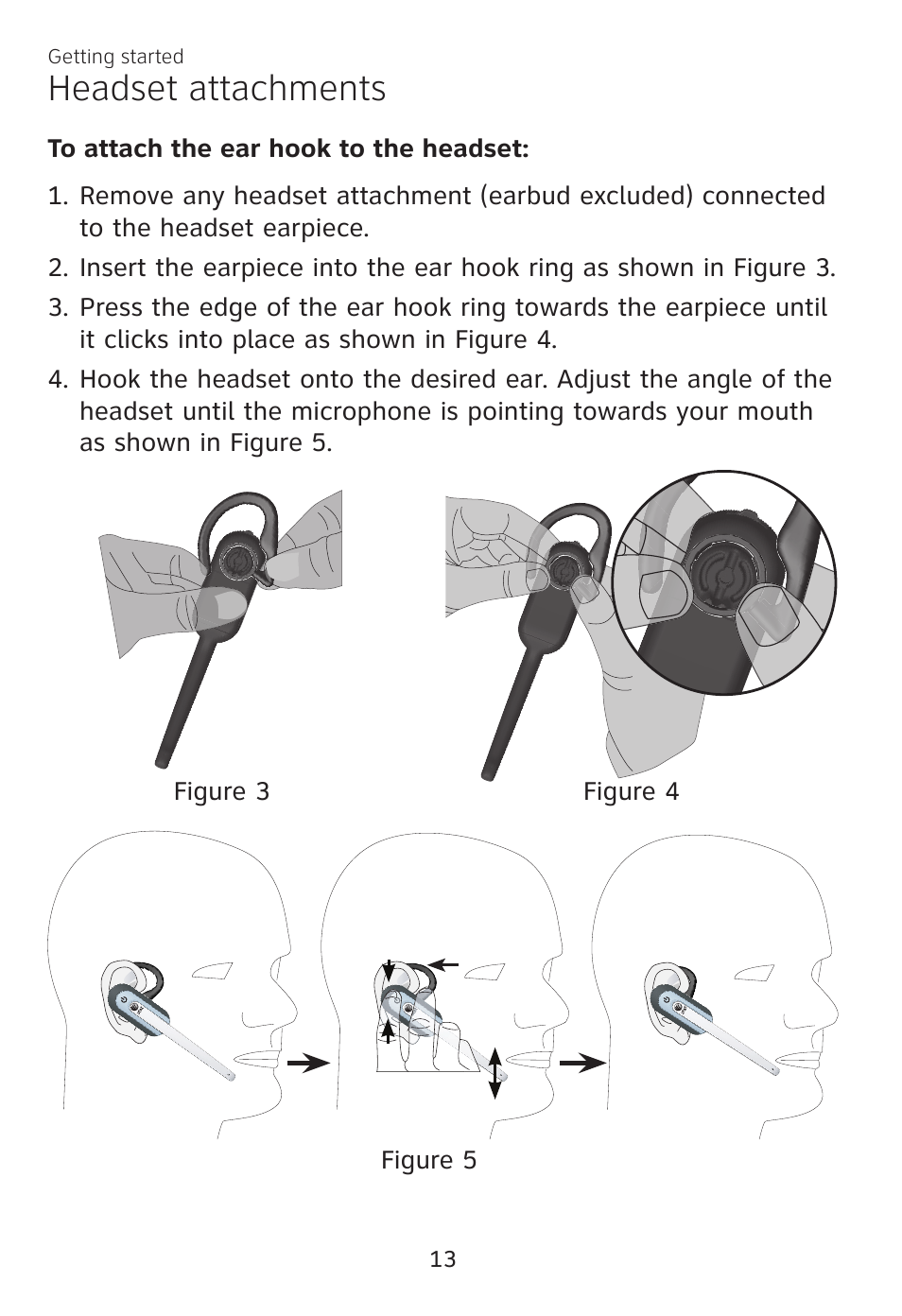 Headset attachments | AT&T TL7700 User Manual | Page 17 / 43