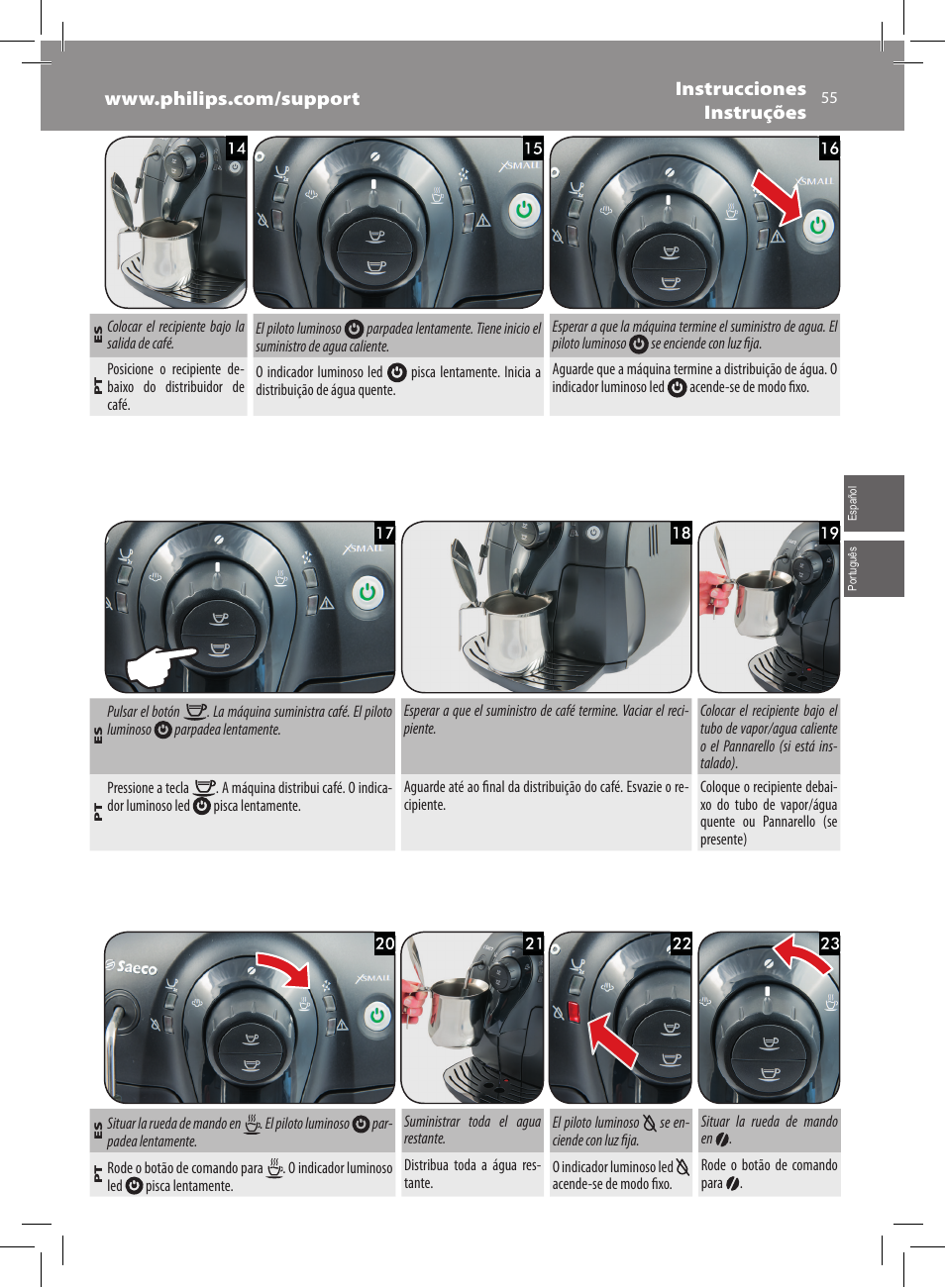 Philips Saeco Xsmall Machine espresso Super Automatique User Manual | Page 55 / 72