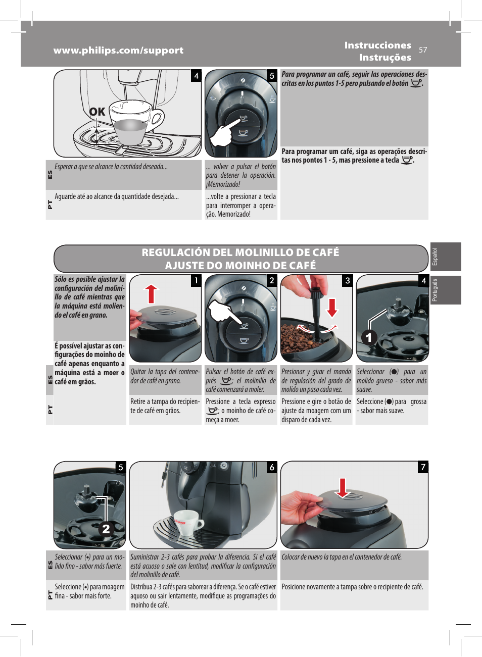 Ok 2 1 | Philips Saeco Xsmall Machine espresso Super Automatique User Manual | Page 57 / 72
