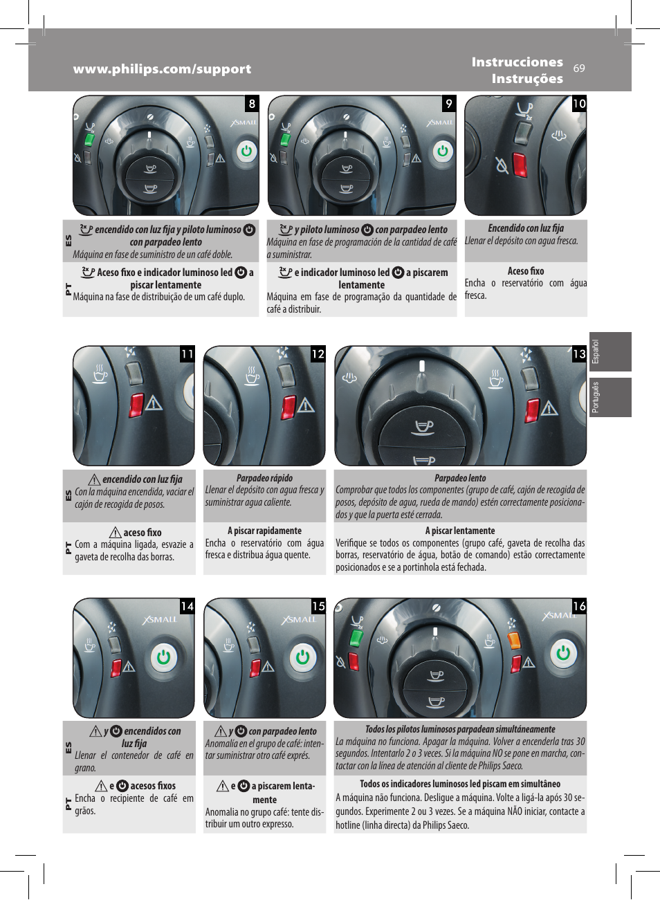 Philips Saeco Xsmall Machine espresso Super Automatique User Manual | Page 69 / 72