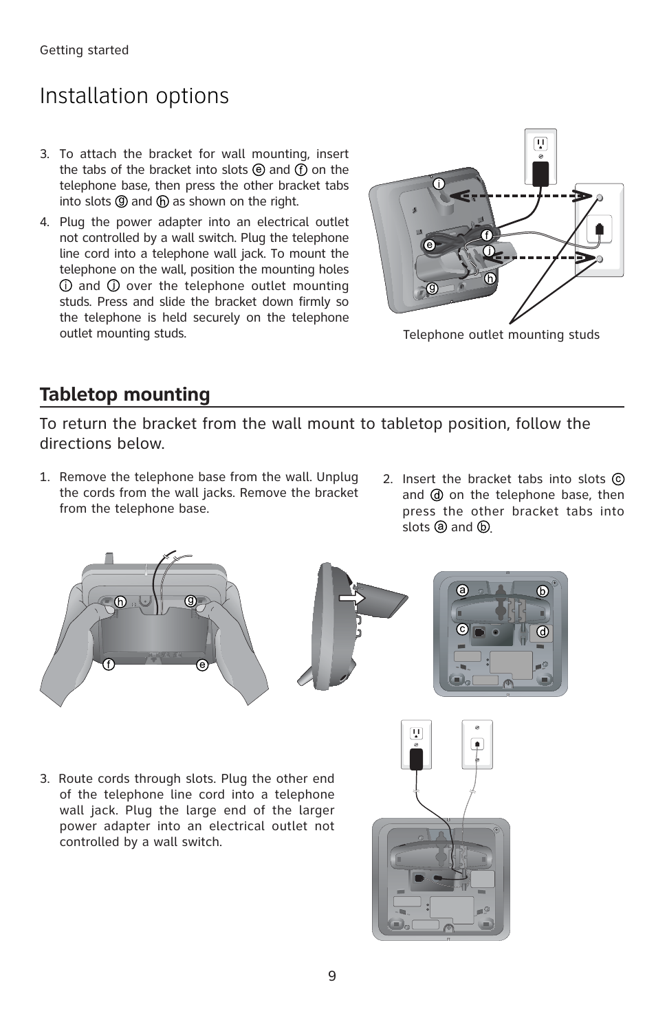 Installation options, Tabletop mounting | AT&T E5812B User Manual | Page 12 / 65