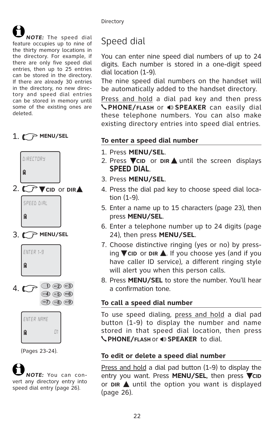 Speed dial | AT&T E5812B User Manual | Page 25 / 65