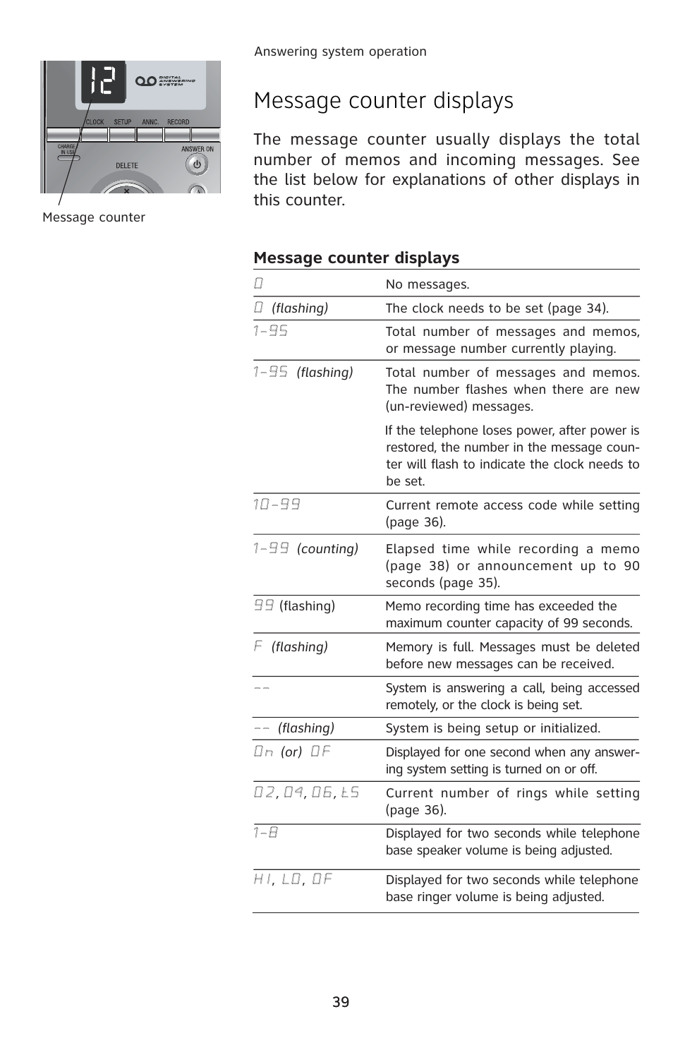 Message counter displays | AT&T E5812B User Manual | Page 42 / 65