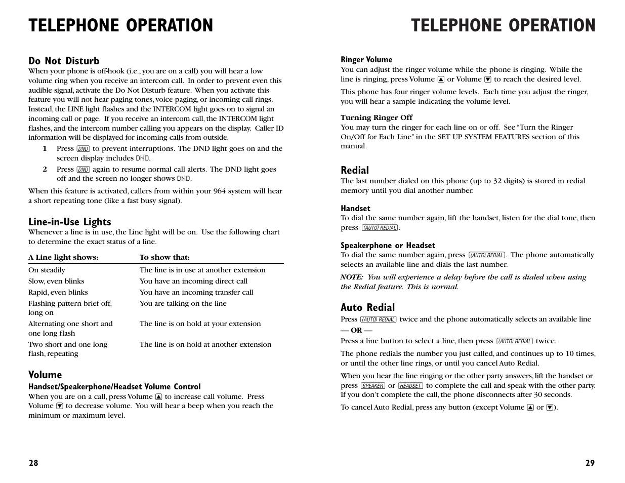 Telephone operation | AT&T 964 User Manual | Page 16 / 44