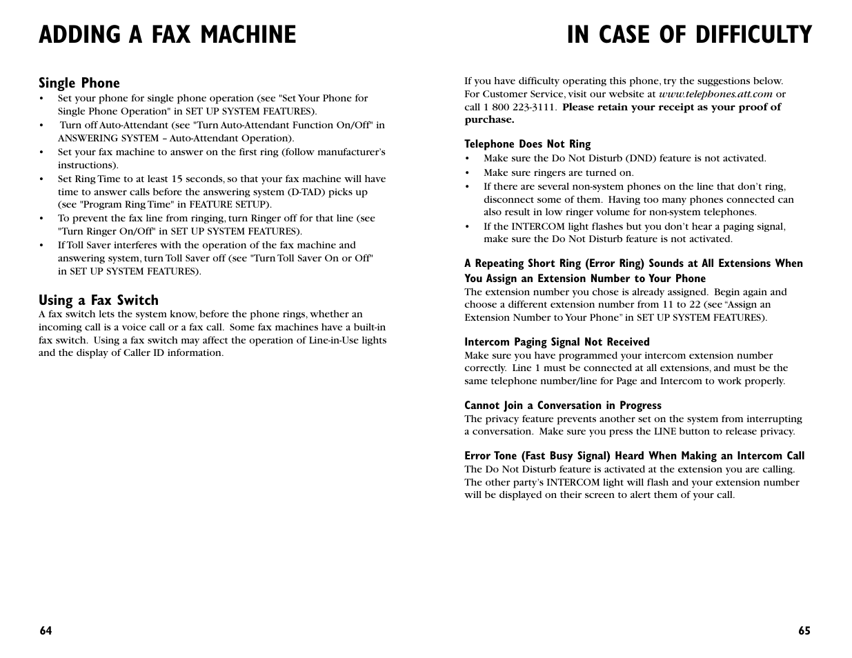 Adding a fax machine | AT&T 964 User Manual | Page 34 / 44