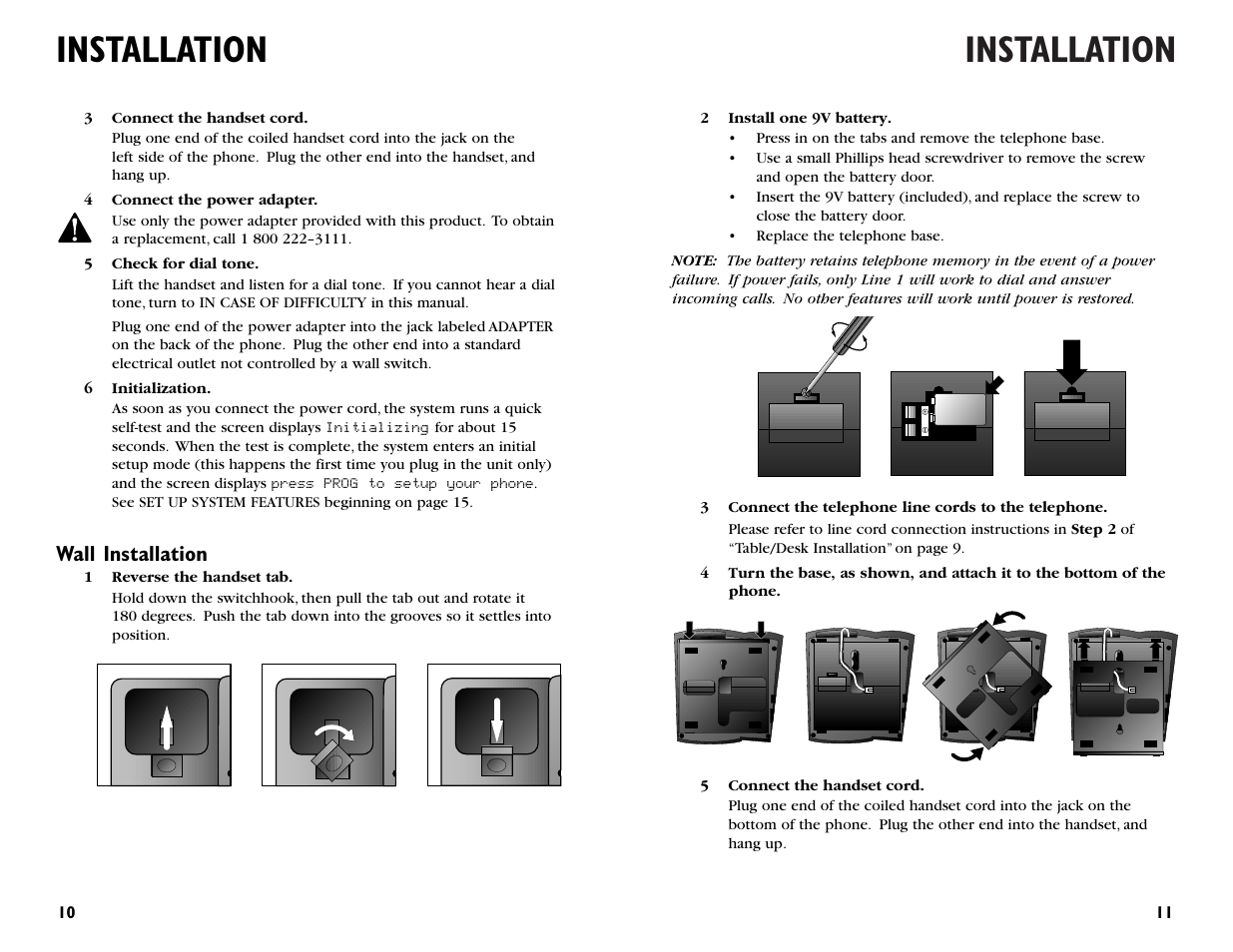 Installation | AT&T 964 User Manual | Page 7 / 44