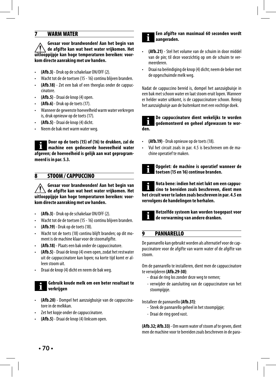 Philips Saeco Nina Machine espresso manuelle User Manual | Page 70 / 88