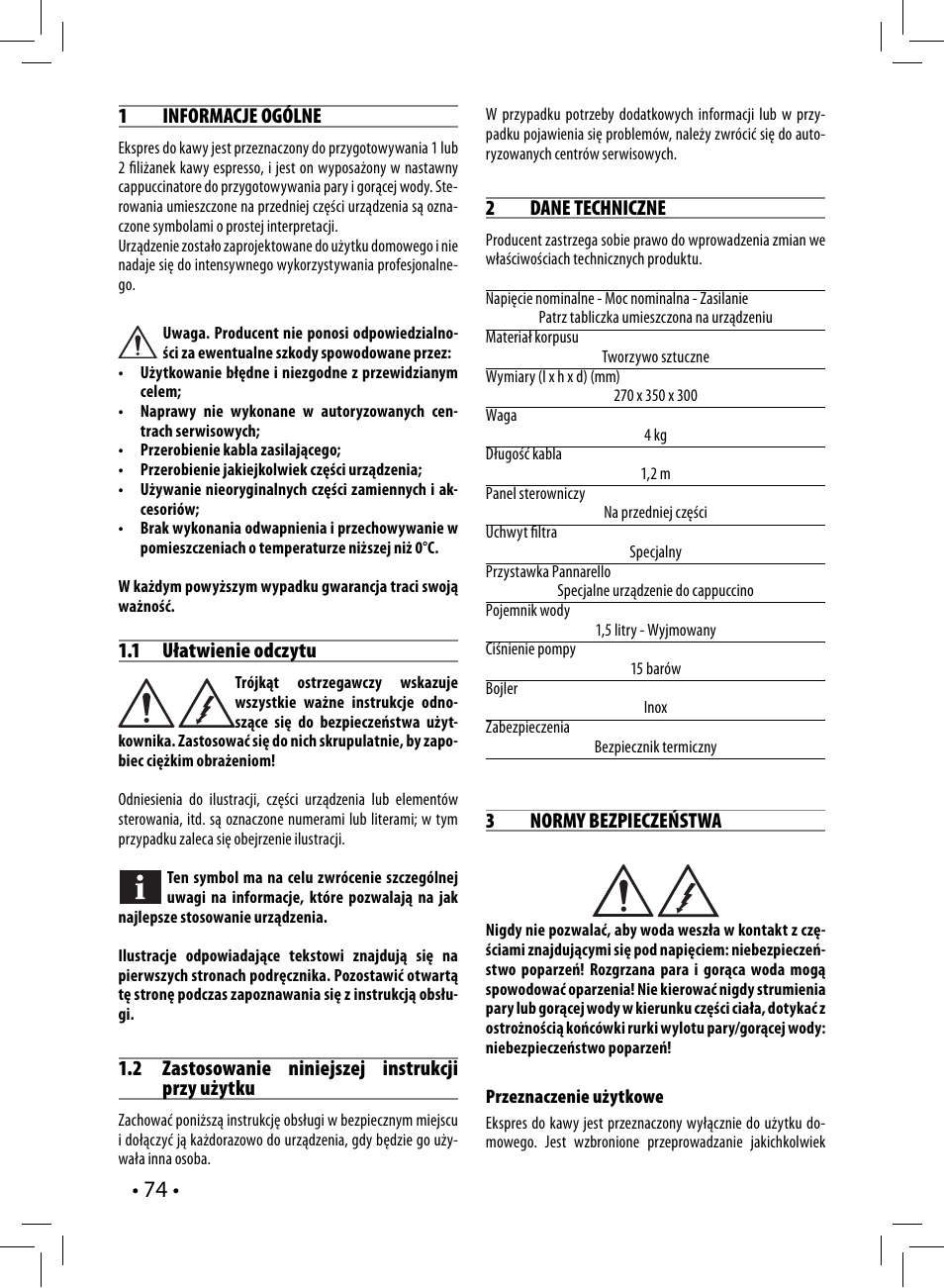 Philips Saeco Nina Machine espresso manuelle User Manual | Page 74 / 88